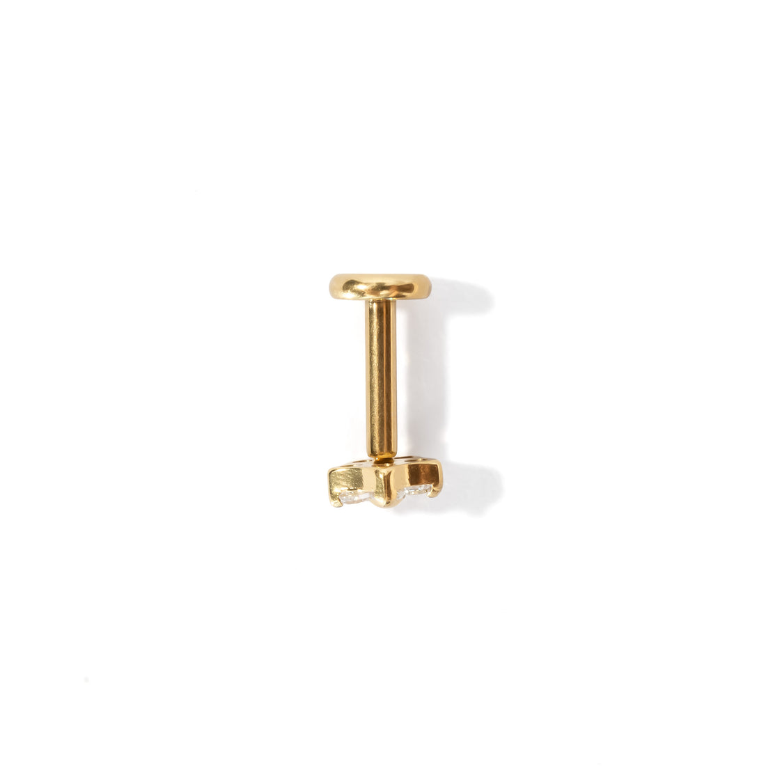 Meadow Flower Flatback Earring | Clear Gold