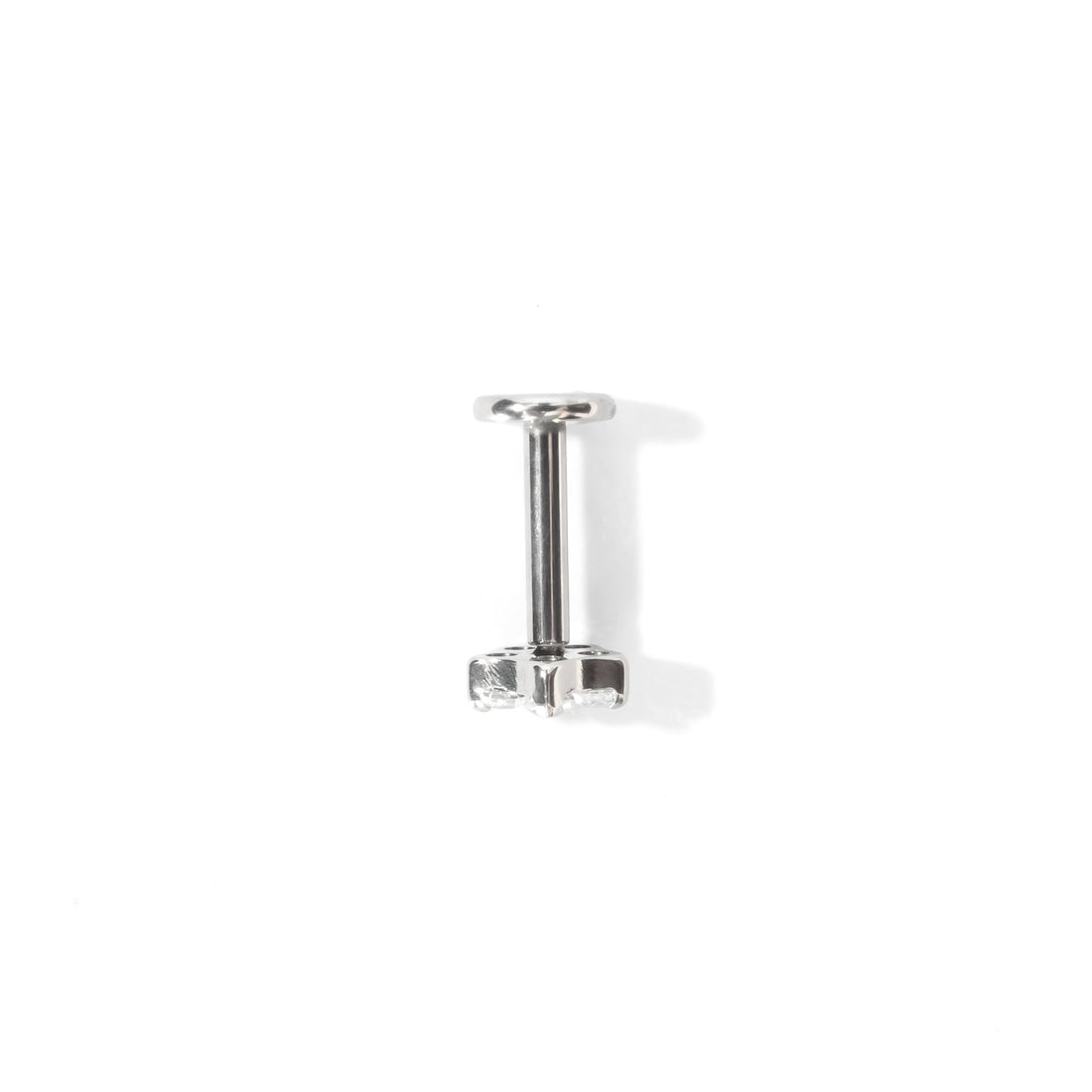 Meadow Flower Flatback Earring | Clear Silver