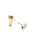 Gemini Flatback Earring | Opalite Gold