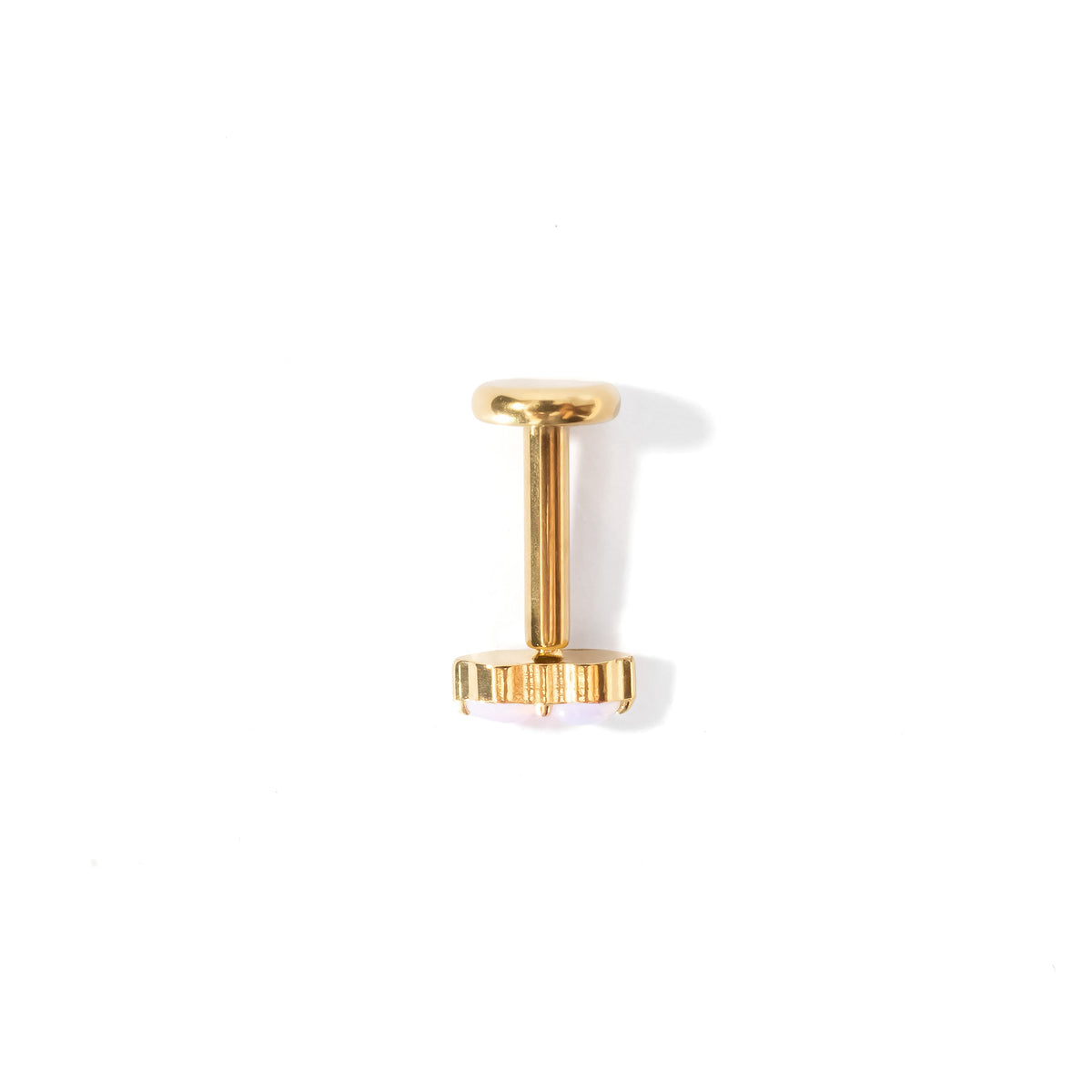 Gemini Flatback Earring | Opalite Gold