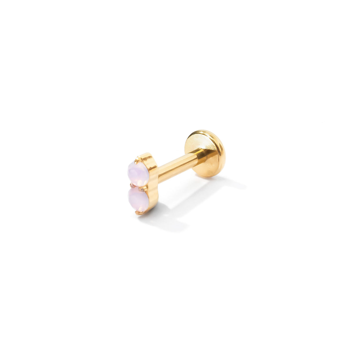 Gemini Flatback Earring | Opalite Gold