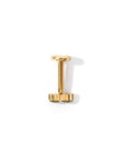 Gemini Flatback Earring | Olive Gold