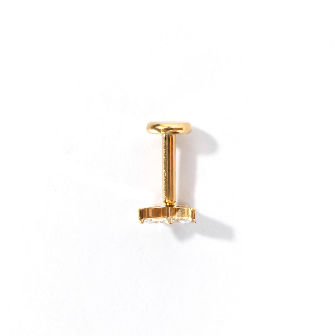 Fifi Butterfly Flatback Earring | Clear Gold