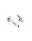 Mei Flower Bud Flatback Earring | Clear Silver