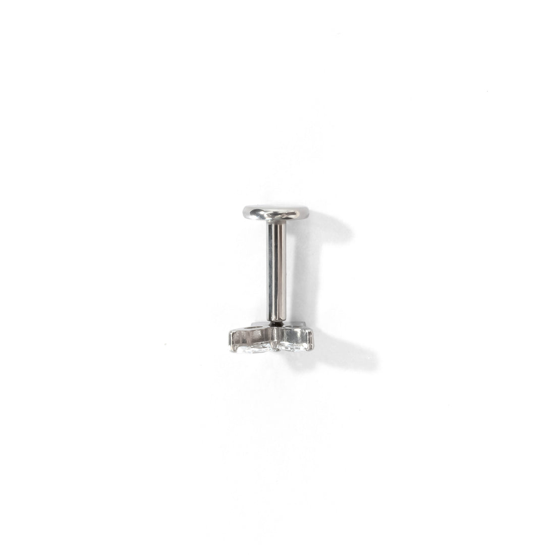 Fifi Butterfly Flatback Earring | Clear Silver