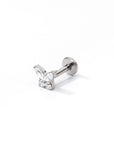 Fifi Butterfly Flatback Earring | Clear Silver
