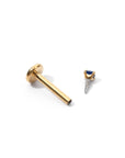 Chelle Mini 2mm Flatback Earring |Sapphire Gold