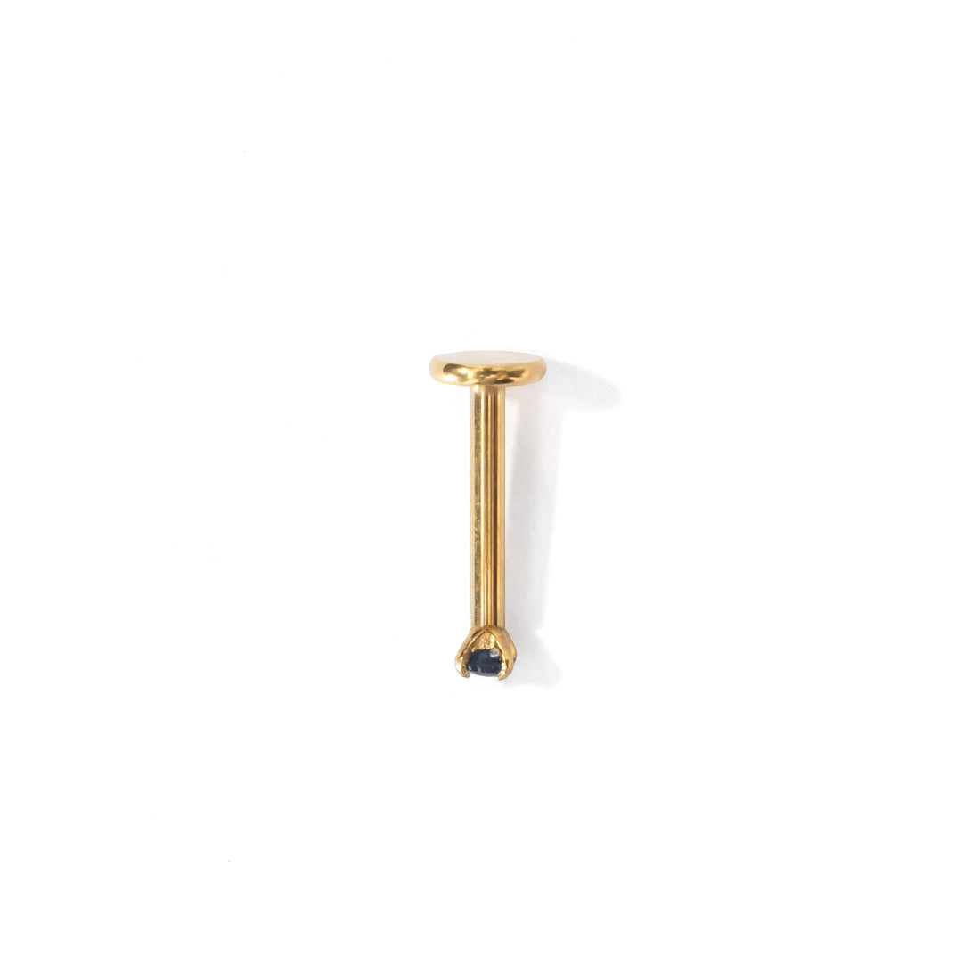 Chelle Mini 2mm Flatback Earring |Sapphire Gold