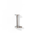 Mei Flower Bud Flatback Earring | Clear Silver