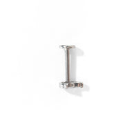 Mei Flower Bud Flatback Earring | Clear Silver