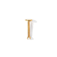 Chelle Mini 2mm Flatback Earring |Clear Gold
