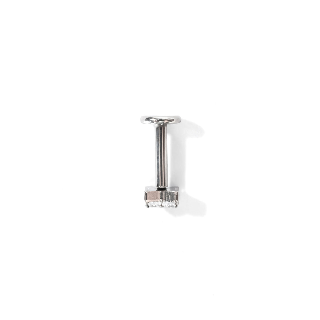 Sweet Orkid Flatback Earring | Clear Silver