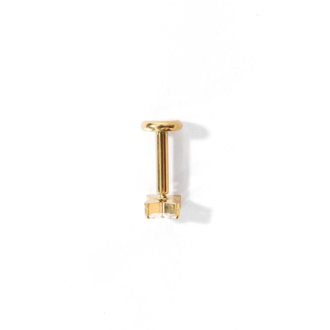 Sweet Orkid Flatback Earring | Clear Gold