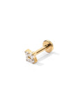 Sweet Orkid Flatback Earring | Clear Gold