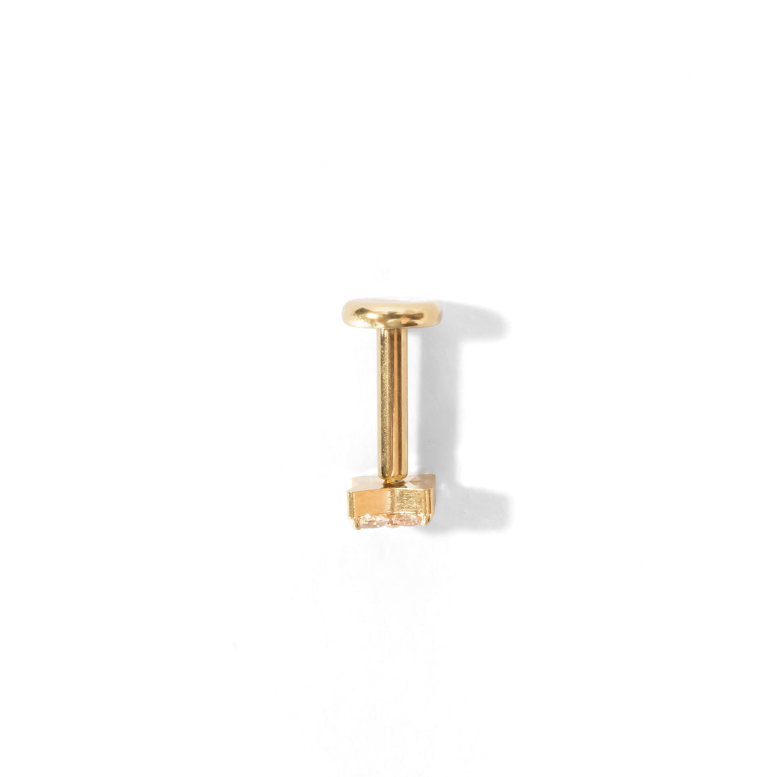 Sweet Orkid Flatback Earring | Nude Gold