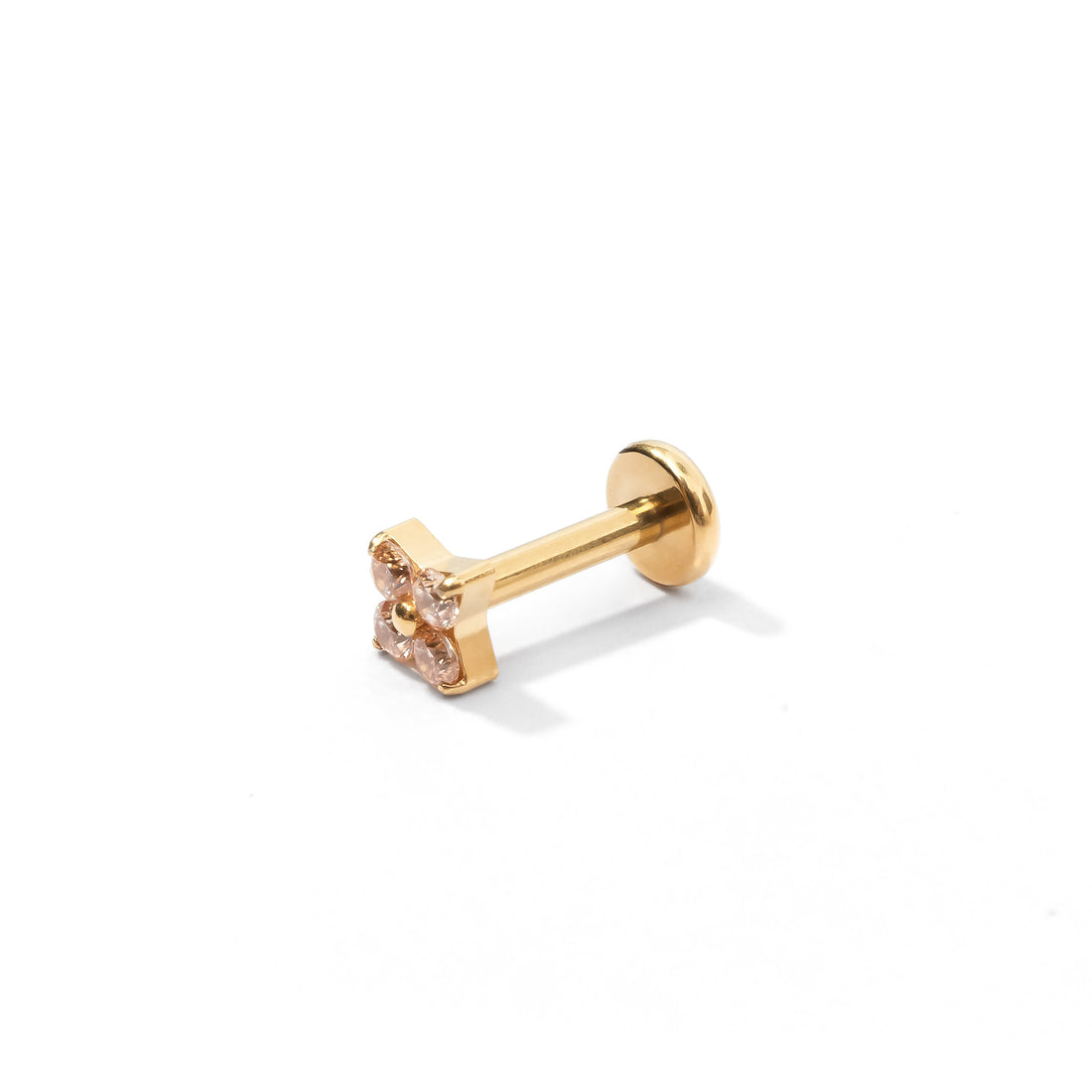 Sweet Orkid Flatback Earring | Nude Gold
