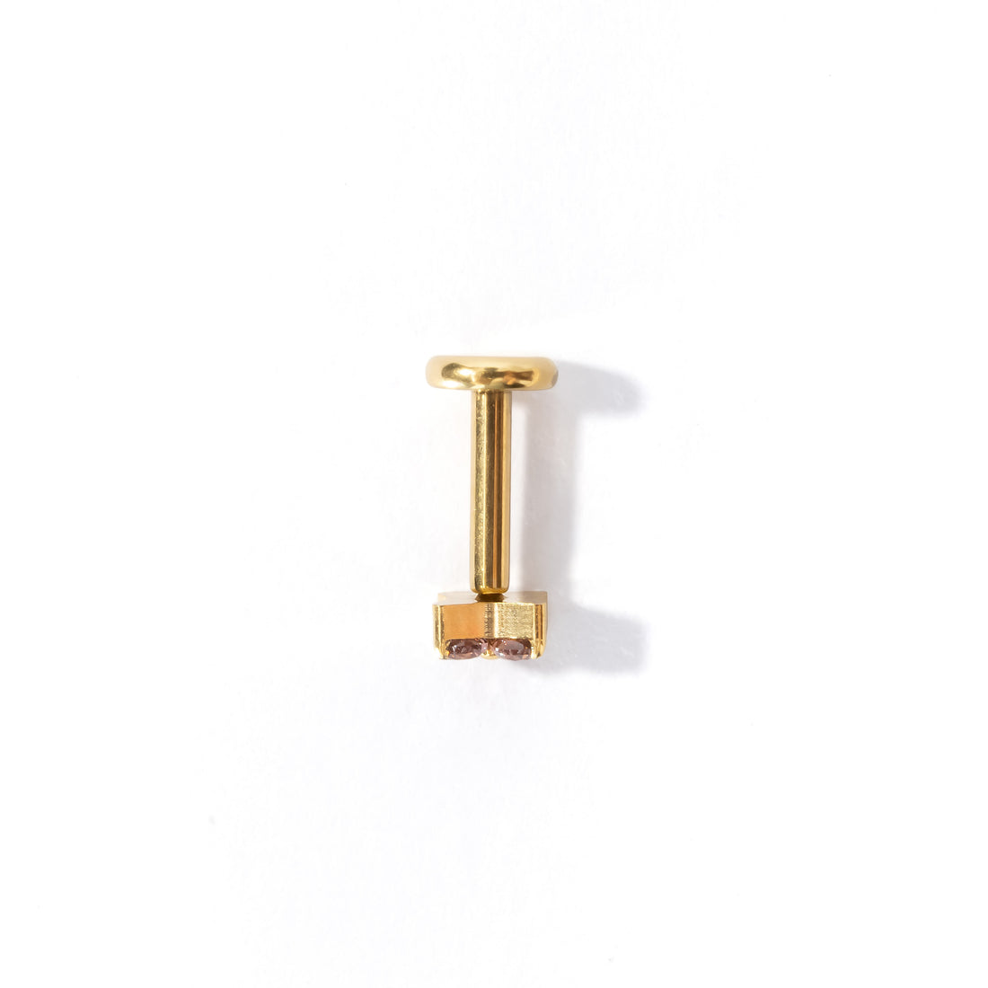 Sweet Orkid Flatback Earring | Mauve Gold