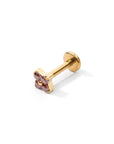 Sweet Orkid Flatback Earring | Mauve Gold