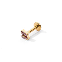 Sweet Orkid Flatback Earring | Mauve Gold