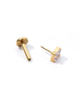 Sweet Orkid Flatback Earring | Opalite Gold