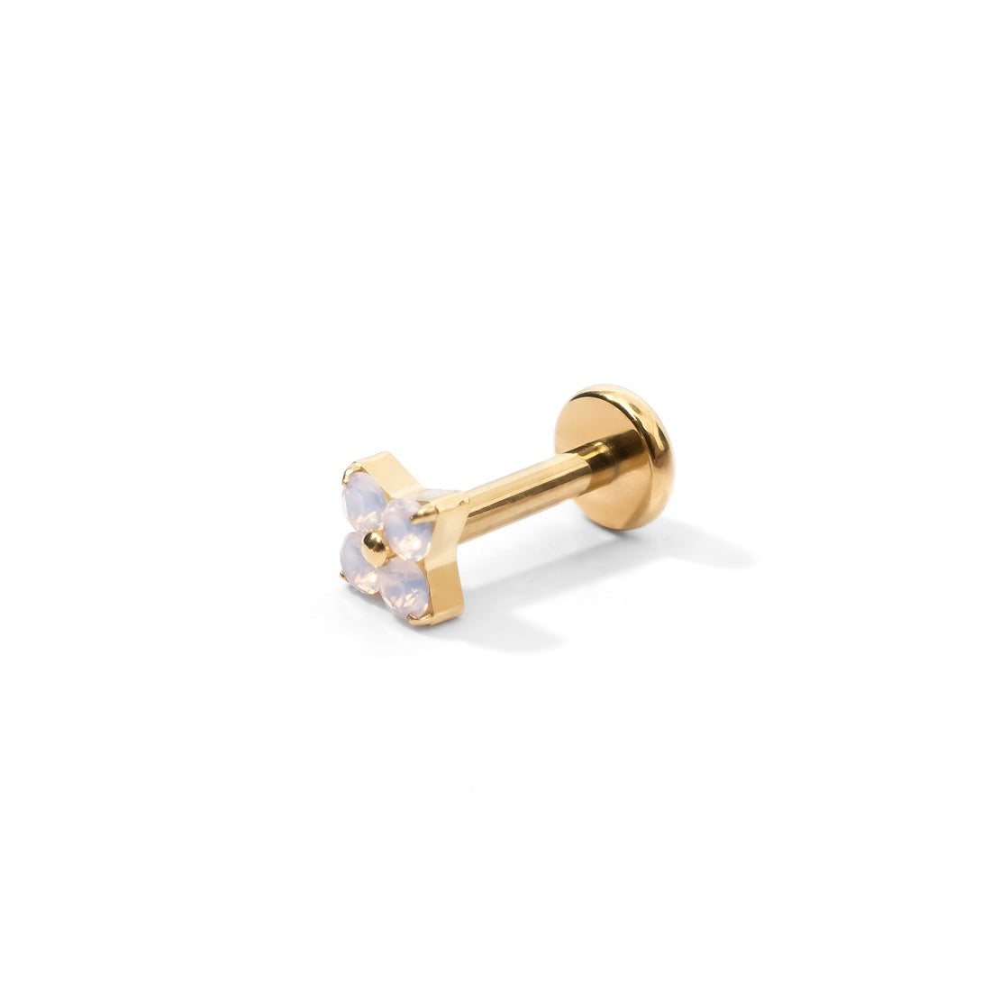 Sweet Orkid Flatback Earring | Opalite Gold