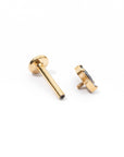 Mei Flower Bud Flatback Earring | Black Gold