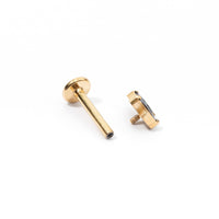 Mei Flower Bud Flatback Earring | Black Gold