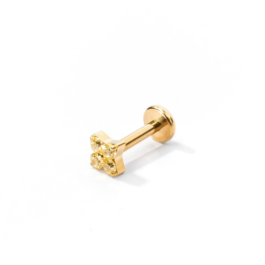 Sweet Orkid Flatback Earring | Yellow Gold