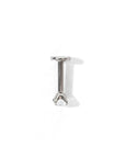Carrey Round 3mm Flatback Earring |Clear Silver