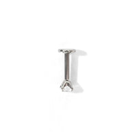 Carrey Round 3mm Flatback Earring |Clear Silver