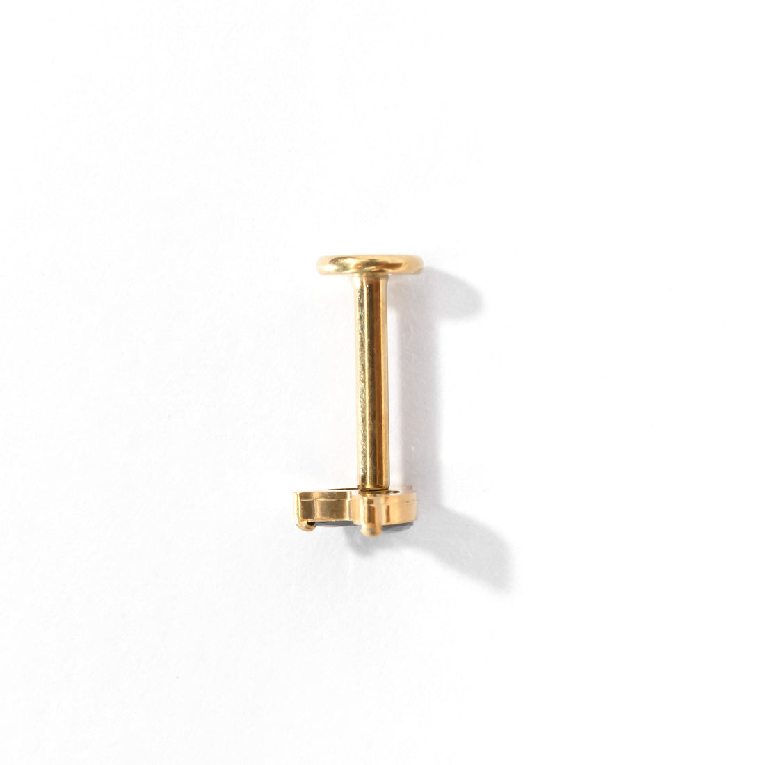Mei Flower Bud Flatback Earring | Black Gold