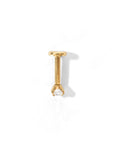Carrey Round 3mm Flatback Earring |Clear Gold