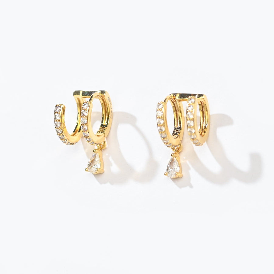 Gia Double Hoops | Gold