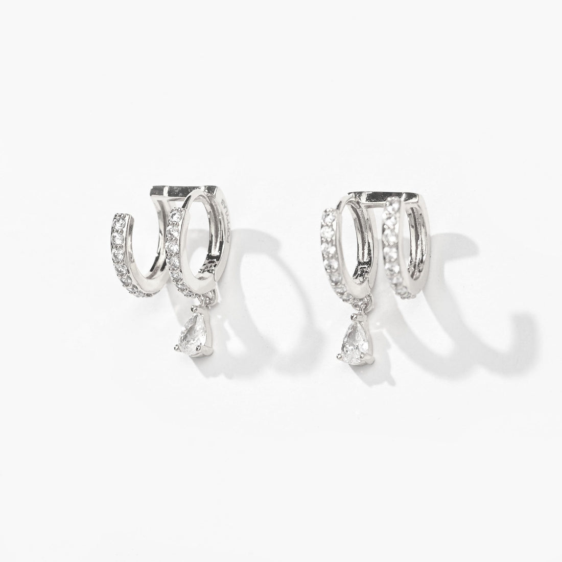 Gia Double Hoops | Silver