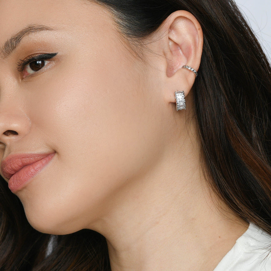 Jada Hoops | Clear Platinum