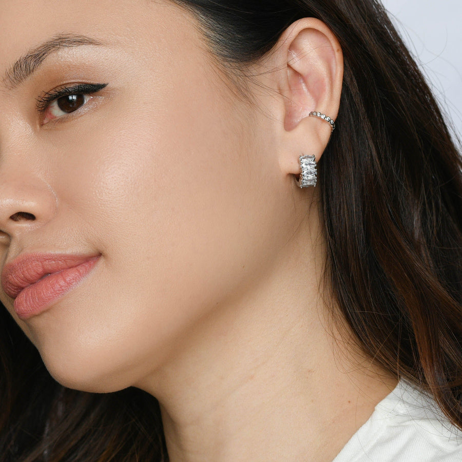 Jada Hoops | Clear Platinum