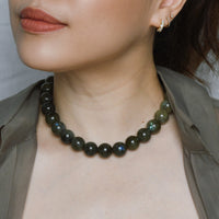 Michelle Giant Labradorite Choker | Charm Clasp