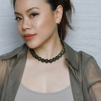 Michelle Giant Labradorite Choker | Charm Clasp