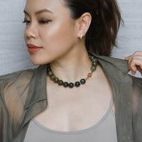 Michelle Giant Labradorite Choker | Charm Clasp
