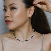 Marina Lapis Lazuli+White Chalcedony Necklace