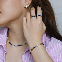 Marina Bracelet in Lapis Lazuli+Chalcedony