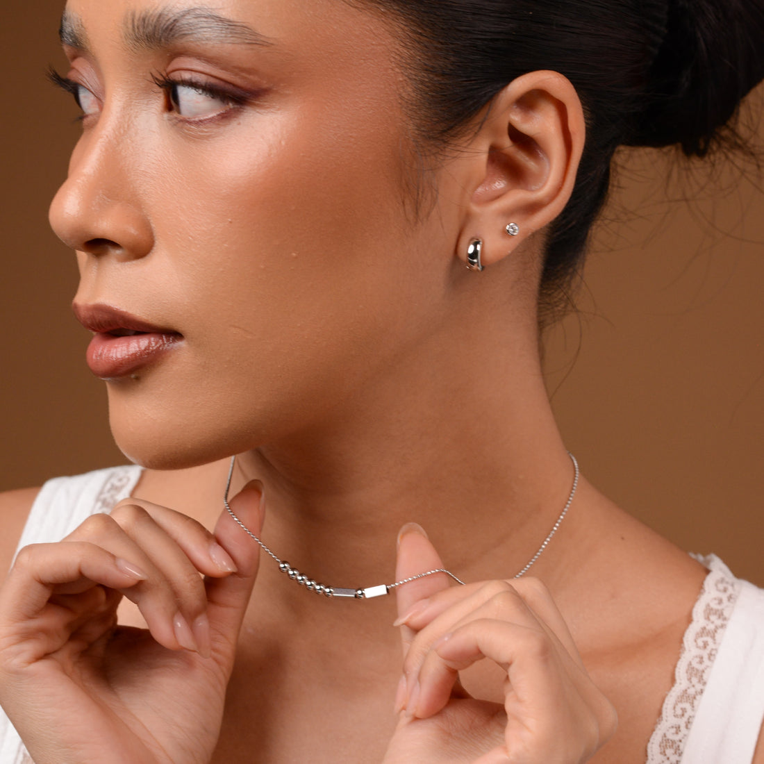 Morse Code Necklace | Silver