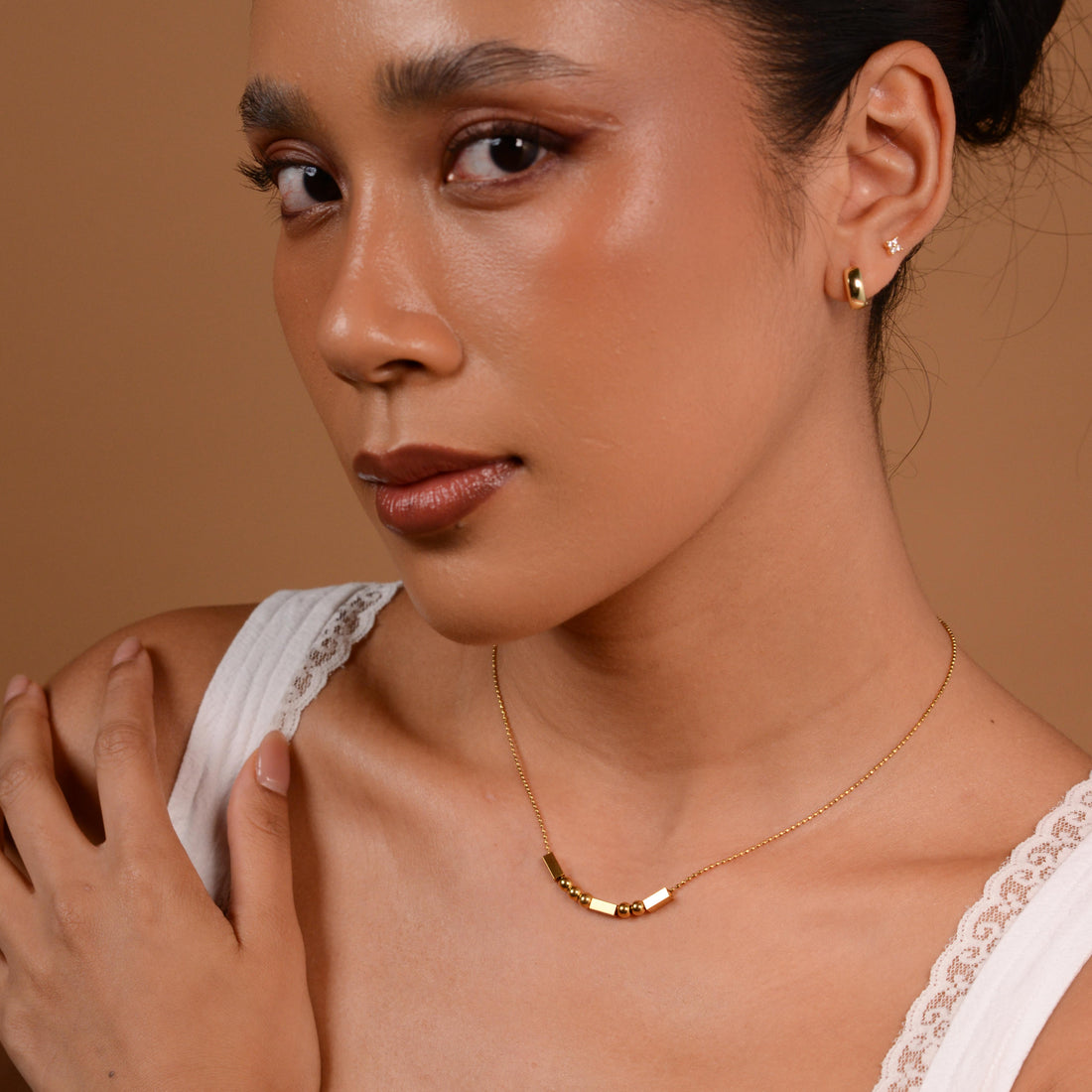 Morse Code Necklace | Gold