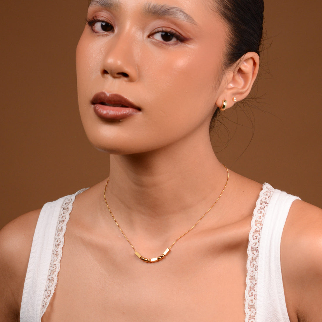 Morse Code Necklace | Gold