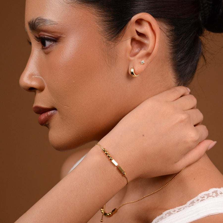 Morse Code Bracelet | Gold