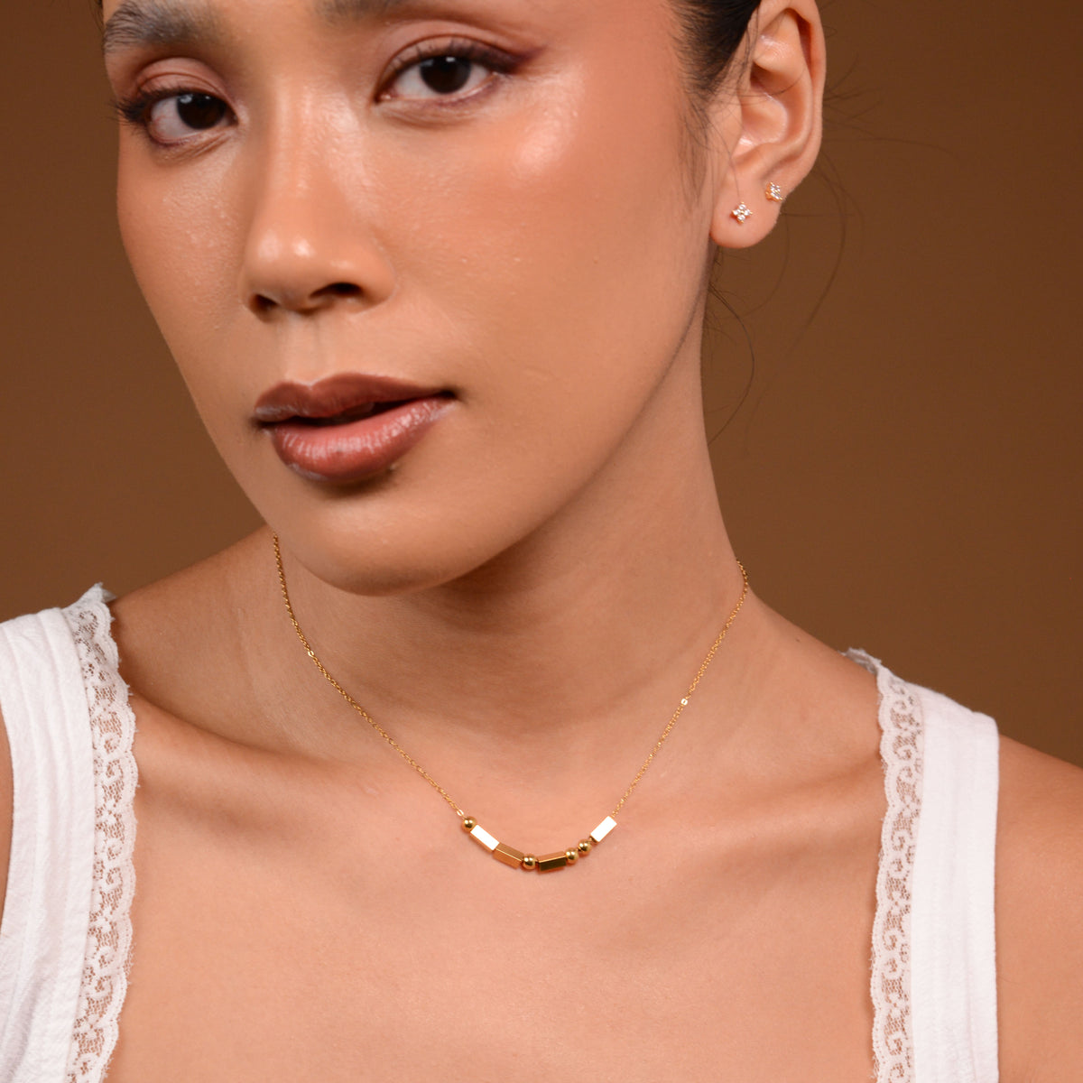 Morse Code Necklace | Gold