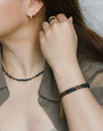 [PRE-ORDER] Odette Bracelet in Blue Sapphire+Chalcedony