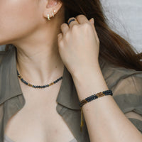 Odette Bracelet in Blue Sapphire+Chalcedony