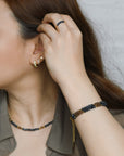 [PRE-ORDER] Odette Bracelet in Blue Sapphire+Chalcedony
