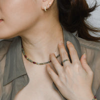 Cosmia Labradorite+Burgundy Chalcedony Choker